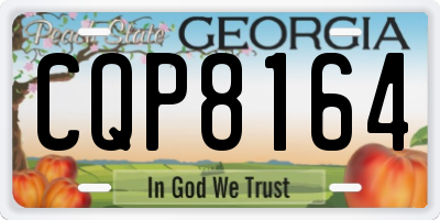GA license plate CQP8164