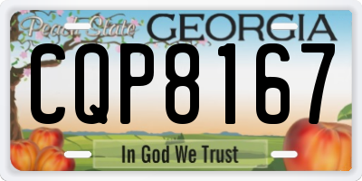 GA license plate CQP8167
