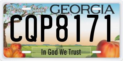 GA license plate CQP8171