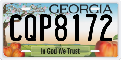 GA license plate CQP8172