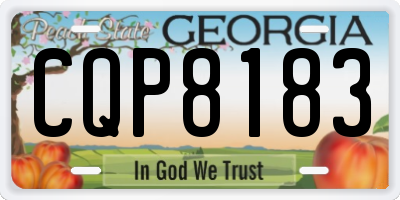 GA license plate CQP8183