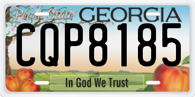 GA license plate CQP8185