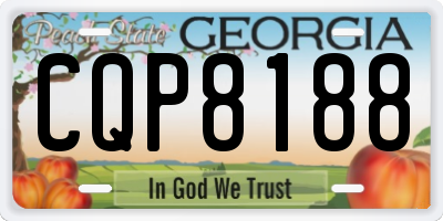 GA license plate CQP8188