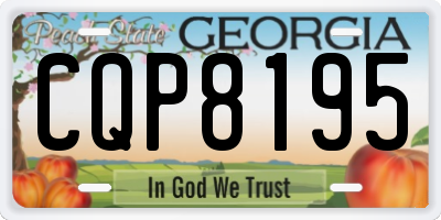 GA license plate CQP8195