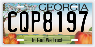GA license plate CQP8197