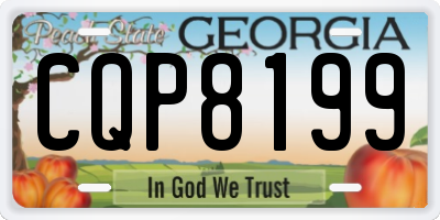 GA license plate CQP8199