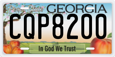 GA license plate CQP8200