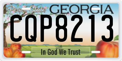 GA license plate CQP8213