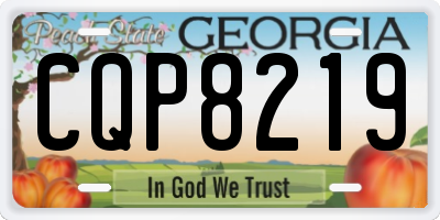 GA license plate CQP8219