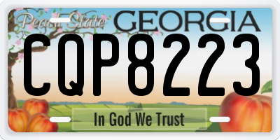 GA license plate CQP8223