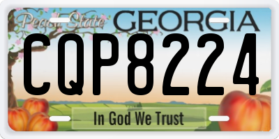 GA license plate CQP8224