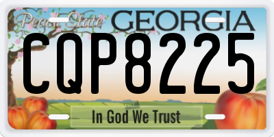 GA license plate CQP8225