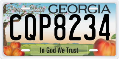 GA license plate CQP8234