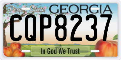 GA license plate CQP8237