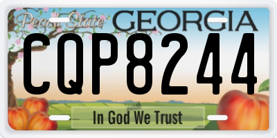 GA license plate CQP8244