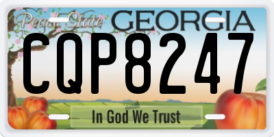 GA license plate CQP8247