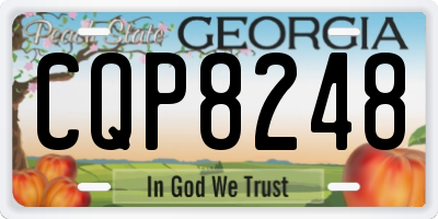 GA license plate CQP8248