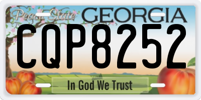 GA license plate CQP8252