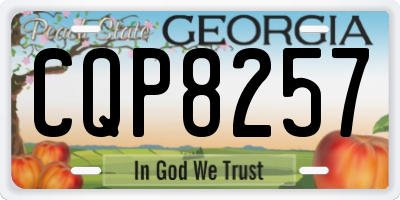 GA license plate CQP8257