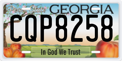 GA license plate CQP8258