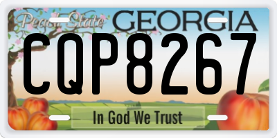 GA license plate CQP8267