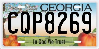 GA license plate CQP8269