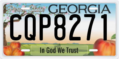 GA license plate CQP8271