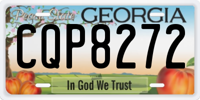 GA license plate CQP8272