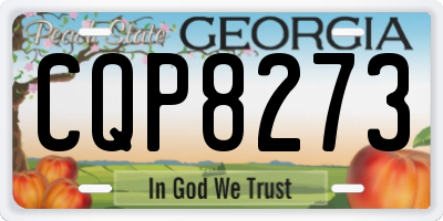 GA license plate CQP8273