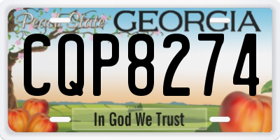 GA license plate CQP8274