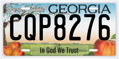 GA license plate CQP8276