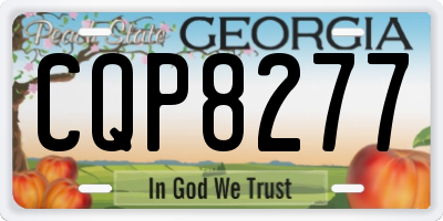 GA license plate CQP8277