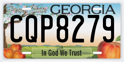 GA license plate CQP8279