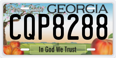 GA license plate CQP8288