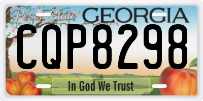GA license plate CQP8298