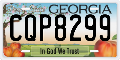 GA license plate CQP8299