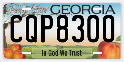 GA license plate CQP8300