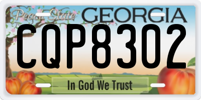 GA license plate CQP8302