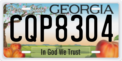 GA license plate CQP8304