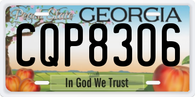 GA license plate CQP8306
