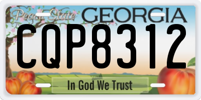 GA license plate CQP8312