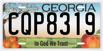 GA license plate CQP8319