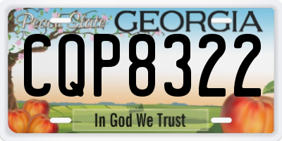 GA license plate CQP8322