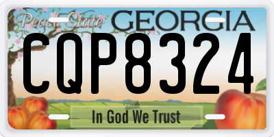 GA license plate CQP8324