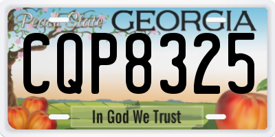 GA license plate CQP8325