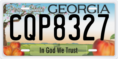 GA license plate CQP8327