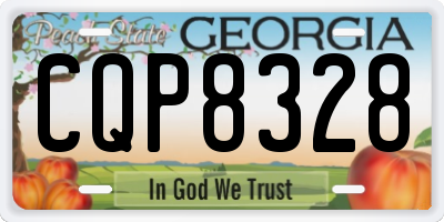 GA license plate CQP8328