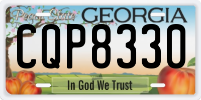 GA license plate CQP8330