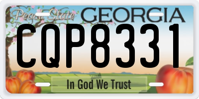 GA license plate CQP8331