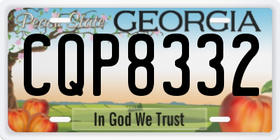 GA license plate CQP8332